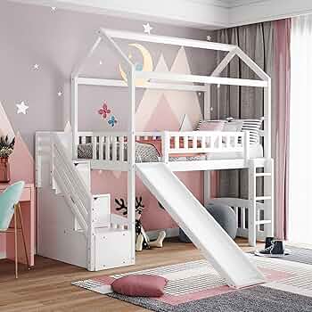 Amazon.com: Playhouse Design Solid Wood Loft Bed with
